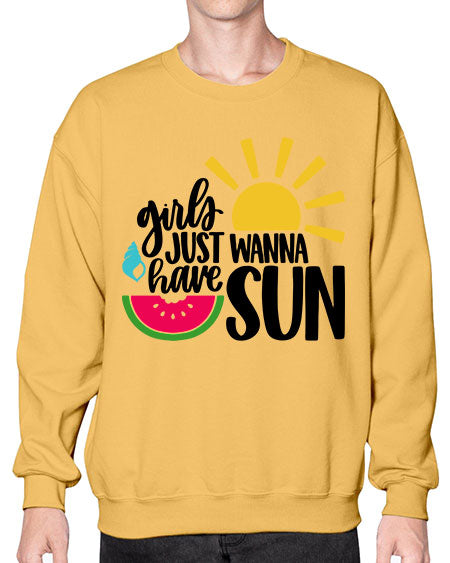 Girls Just Wanna Have Sun Style 44# - summer- Sweatshirt - Crew