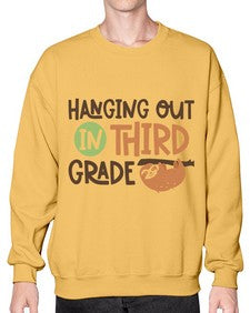 Hanging Out in Third 236# - third grade- Sweatshirt - Crew