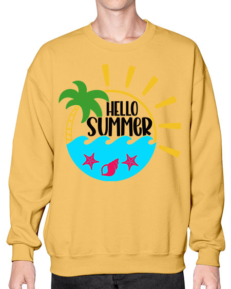 Hello Summer Style 40# - summer- Sweatshirt - Crew