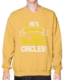 Hes going in circles 54# - hot rod- Sweatshirt - Crew