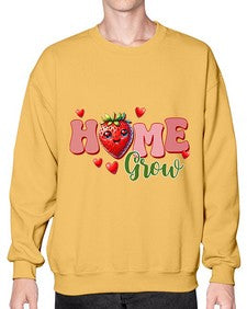 Home Grown Groovy Strawberry 1054# - strawberry- Sweatshirt - Crew
