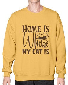 Home Is Where My Cat Is Style 14# - cats- Sweatshirt - Crew
