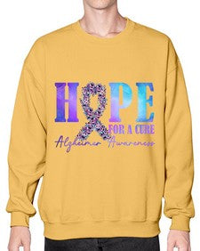 Hope For A Cure AlzheimerS Awareness 163# - alzheimers- Sweatshirt - Crew