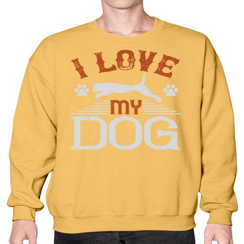 I Love My Dog Style 189# - dogs- Sweatshirt - Crew
