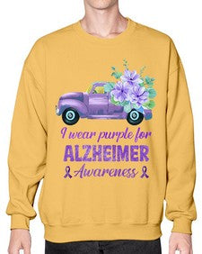 I Wear Purple For AlzheimerS Awareness 168# - alzheimers- Sweatshirt - Crew