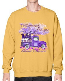 I Will Remember For You AlzheimerS 182# - alzheimers- Sweatshirt - Crew