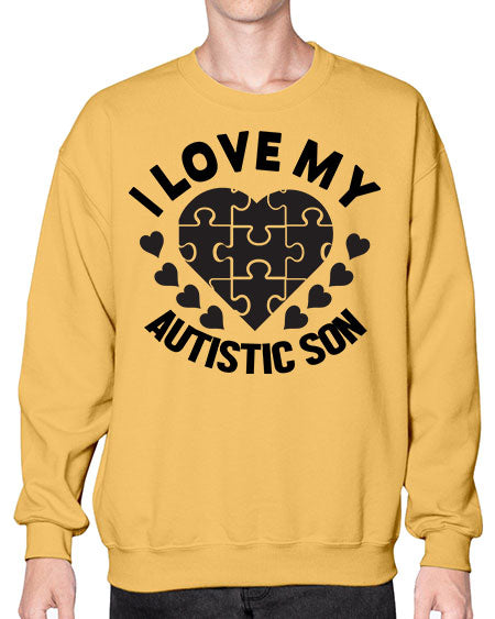 I love my Style 46# - autism- Sweatshirt - Crew