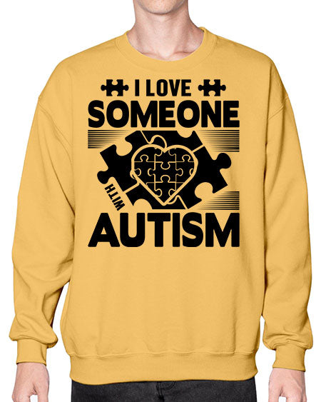 I love someone Style 47# - autism- Sweatshirt - Crew