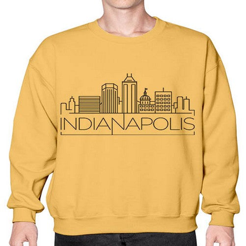 Indianapolis Minimal Skyline 946# - cities- Sweatshirt - Crew