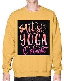 It s yoga O clock  345# - yoga- Sweatshirt - Crew