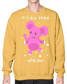 Its All Yoga All the Time 347# - yoga- Sweatshirt - Crew