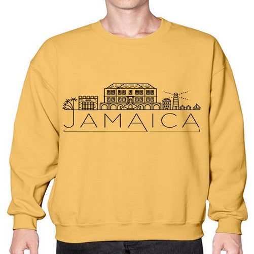 Jamaica Minimal Skyline 987# - cities- Sweatshirt - Crew