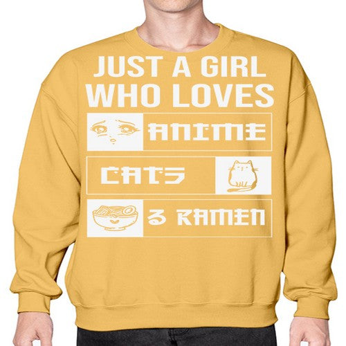 Just A Girl Who Loves 263# - anime- Sweatshirt - Crew