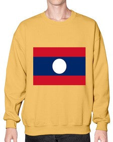 Laos 1111# - world flags- Sweatshirt - Crew