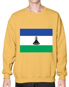 Lesotho 1129# - world flags- Sweatshirt - Crew