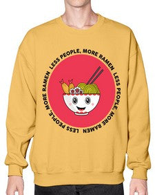 Less People More Ramen 1283# - Ramen- Sweatshirt - Crew