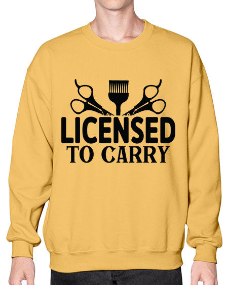 Licensed To Carry 1050# - hairdresser- Sweatshirt - Crew