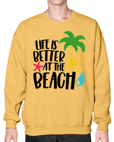 Life Is Better At The Beach Style 34# - summer- Sweatshirt - Crew