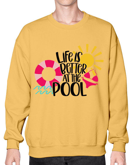 Life Is Better At The Pool Style 33# - summer- Sweatshirt - Crew
