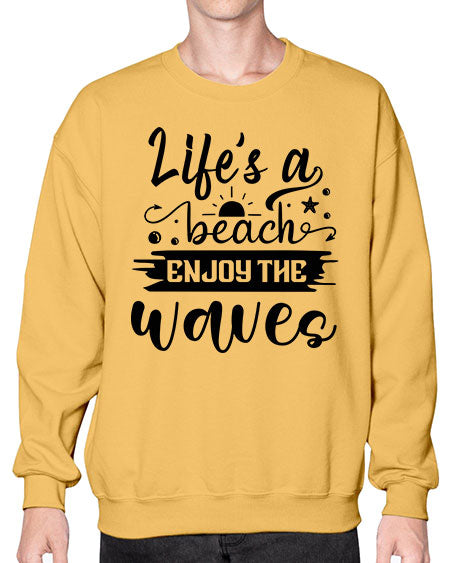 Lifes a beach enjoy the waves 01# - summer- Sweatshirt - Crew