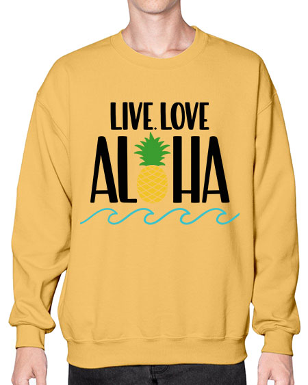 Live Love Aloha Style 30# - summer- Sweatshirt - Crew