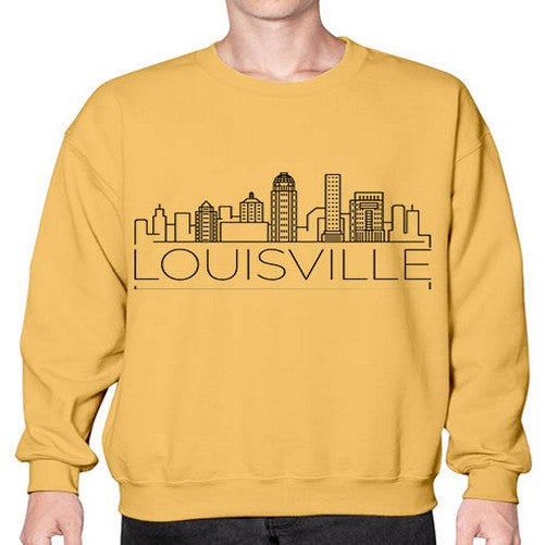 Louisvilla Minimal Skyline 1174# - cities- Sweatshirt - Crew