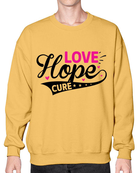 Love Hope Cure 14# - breast cancer- Sweatshirt - Crew