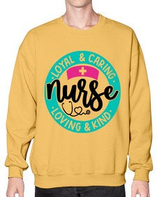 Loyal Caring Nurse Loving Kind Style Style 1078# - nurse- Sweatshirt - Crew