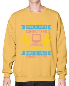 Mac users swear by their computers 25# - computer- Sweatshirt - Crew