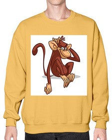 Monkey 174# - cartoon animals- Sweatshirt - Crew