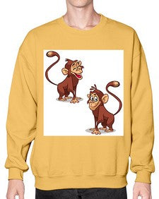 Monkey 175# - cartoon general- Sweatshirt - Crew
