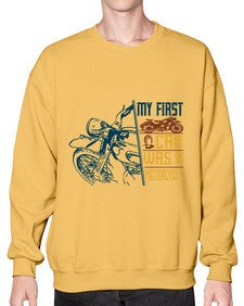 My first car was a motorcycle 47# - motorcycle- Sweatshirt - Crew