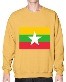 Myanmar 1398# - world flags- Sweatshirt - Crew