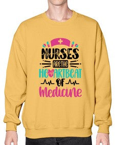 Nurses Are The Heartbeat Style Style 1232# - nurse- Sweatshirt - Crew