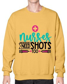 Nurses Need Shoot Too Style Style 1249# - nurse- Sweatshirt - Crew