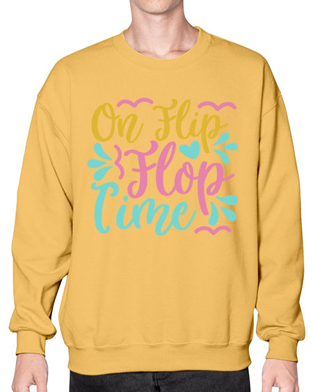 ON FLIP FLOP TIME Style 58# - summer- Sweatshirt - Crew