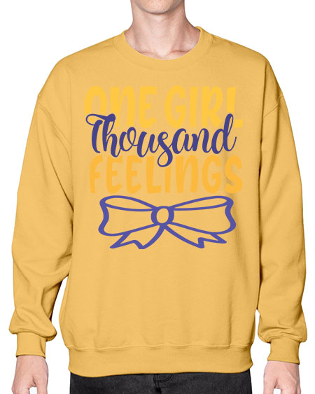 One Girl Thousand Feelings Style 175# - baby- Sweatshirt - Crew