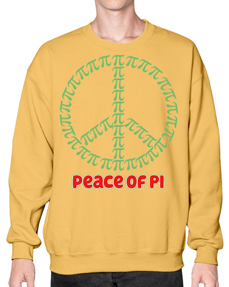 Peace Of Pi Sublimation Design 31# - pi- Sweatshirt - Crew