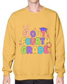 Peace Out fourth Grade Peace 630# - fourth grade- Sweatshirt - Crew