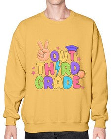 Peace Out third Grade Peace 648# - third grade- Sweatshirt - Crew