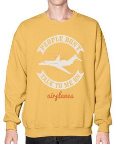 People dont talk to me on airplanes 2# - airplane- Sweatshirt - Crew