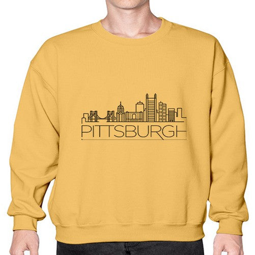 Pittsburgh Minimal Skyline 1623# - cities- Sweatshirt - Crew