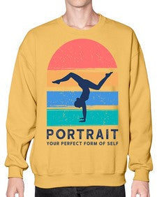Portrait Your Perfect Form of Self 492# - yoga- Sweatshirt - Crew