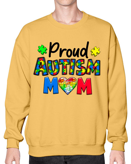 Proud Autism Mom - autism- Sweatshirt - Crew