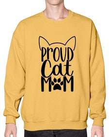 Pround Cat Mom Style 103# - cats- Sweatshirt - Crew
