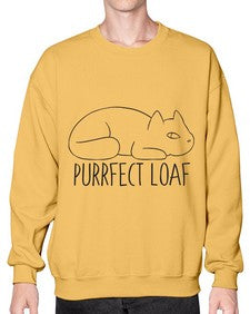 Purrfect Loaf - cats- Sweatshirt - Crew