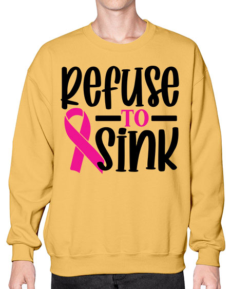 Refuse to Sink 9# - breast cancer- Sweatshirt - Crew