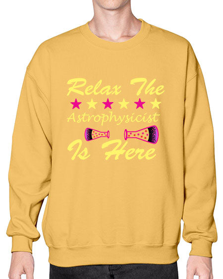 RelaxTheAstrophysicistIsHereScience tshirt design Sciencetshirtdesign 151# - general science- Sweatshirt - Crew