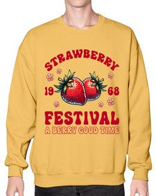 Retro Strawberry Festival 1504# - strawberry- Sweatshirt - Crew
