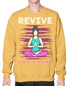 Revive and Relax 500# - yoga- Sweatshirt - Crew